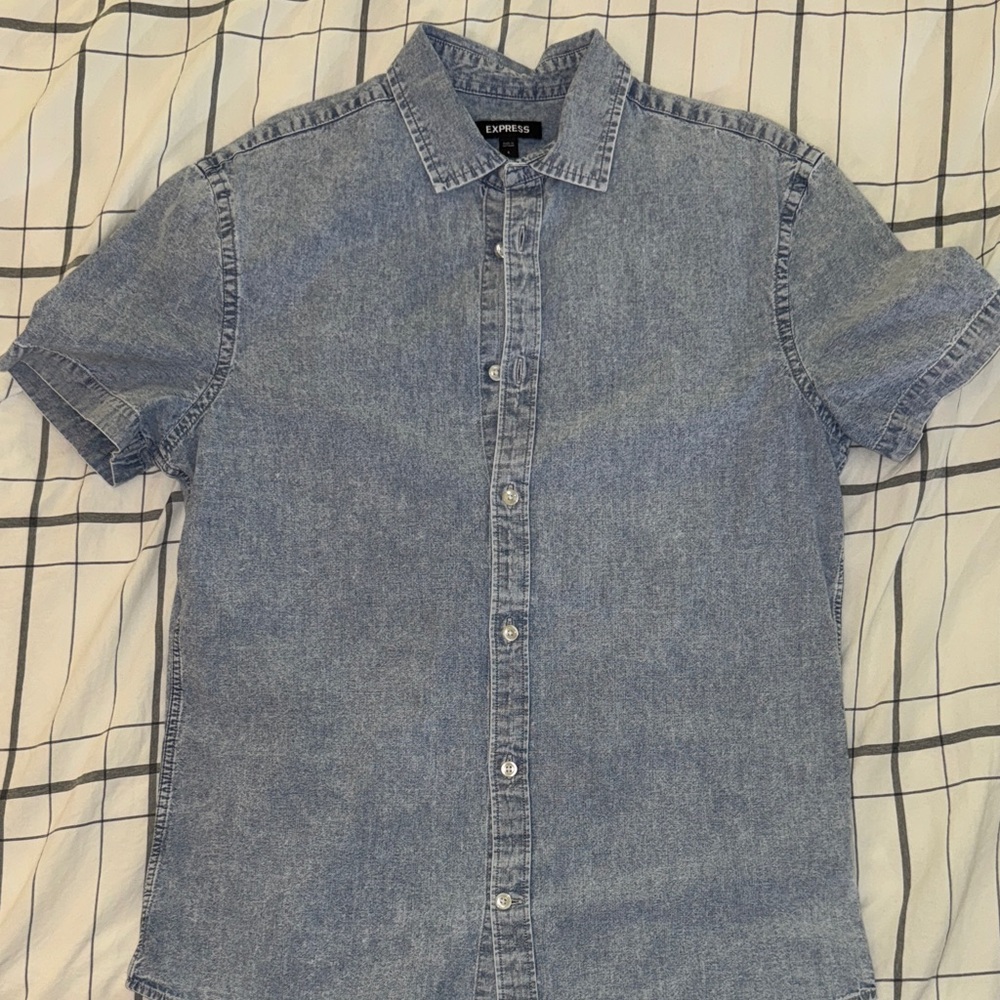 Express Men's Casual Light Blue Shirt